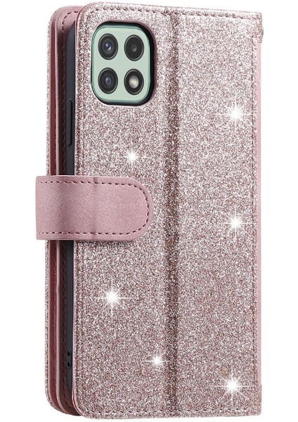 Samsung Galaxy A22 5g Cüzdan 9 Kart Yuvaları Kickstand Pu Için Flip Case (Yurt Dışından) modelleri