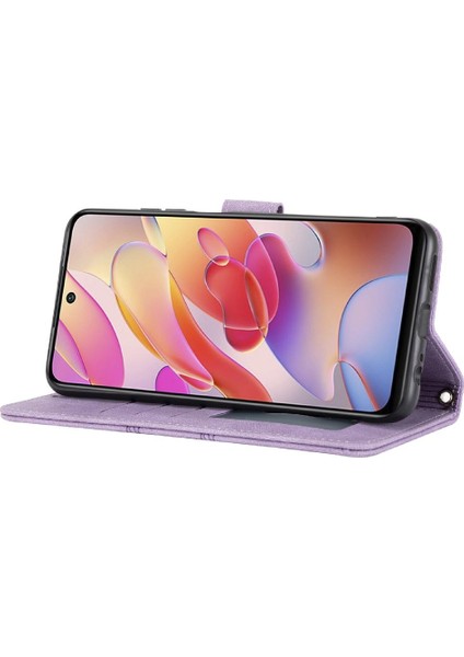 Xiaomi Redmi Not 11 Için Flip Case 4g Manyetik Kapatma Kickstand Pu Kılıf (Yurt Dışından)