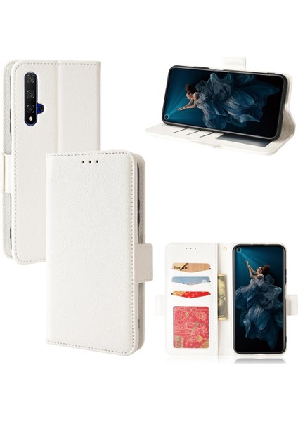 Huawei Nova 5t Manyetik Kart Yuvaları Için Kılıf Tutucu Yan Toka Cüzdan Pu (Yurt Dışından)