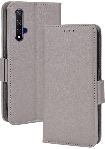 Huawei Nova 5t Manyetik Kart Yuvaları Için Kılıf Tutucu Yan Toka Cüzdan Pu (Yurt Dışından)