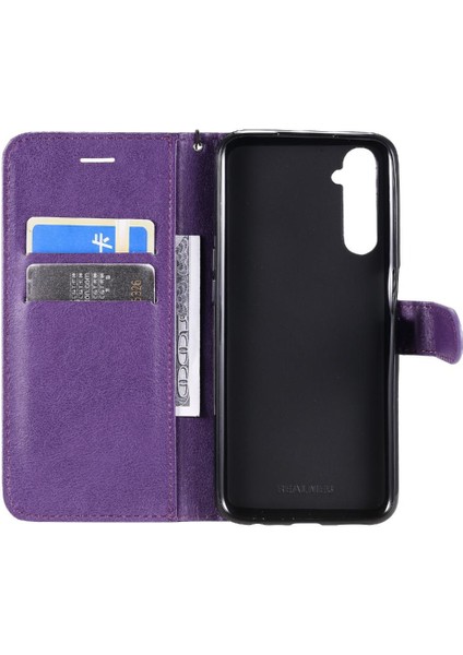 Kart Yuvası Klasik ile Realme 6 Iş Cüzdan Telefon Kılıfı Için Flip Case (Yurt Dışından) modelleri