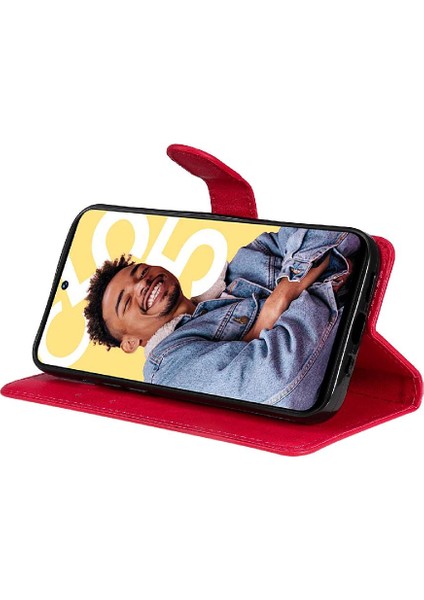 Realme C55 4g Yüksek Kalite Deri Klasik Düz Renk Için Flip Case (Yurt Dışından)