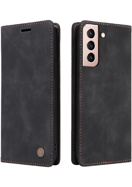 Samsung Galaxy S21 Cüzdan Için Flip Case Basit Iş Kapak Kılıfı (Yurt Dışından)