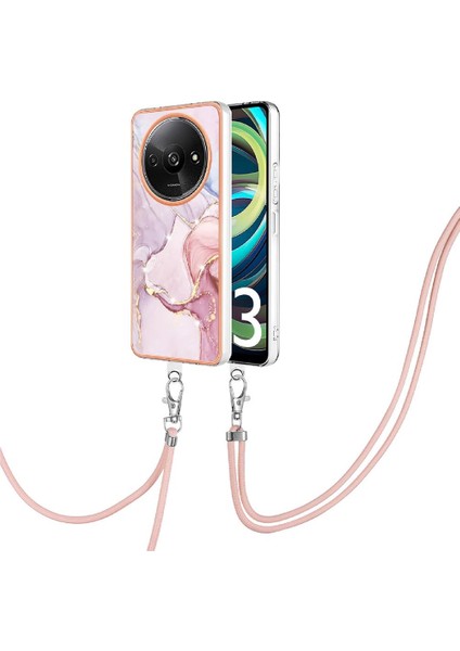 Xiaomi Redmi A3 Crossbody Kordon Askısı Tampon Mermer Yumuşak (Yurt Dışından)