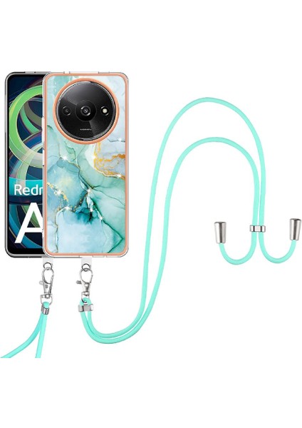 Xiaomi Redmi A3 Crossbody Kordon Askısı Tampon Mermer Yumuşak (Yurt Dışından)