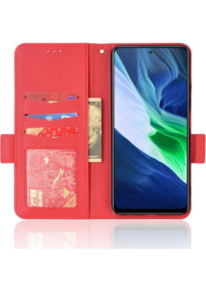 Infinix Not 10 Için Kılıf Manyetik Yan Toka Cüzdan Kart Yuvaları Tutucu Pu (Yurt Dışından)