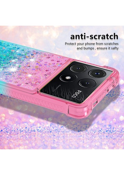 Xiaomi Poco X6 Pro Akan Sparkle Hareketli Kapak Temizle Tampon (Yurt Dışından) modelleri