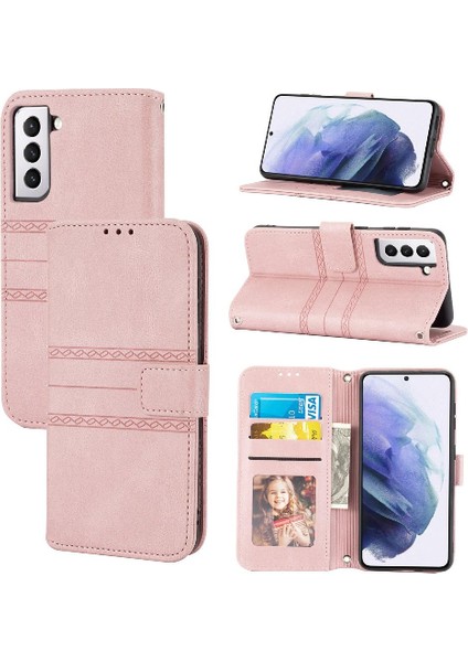 Samsung Galaxy S21 Artı 5g Için Flip Case Cüzdan Kılıf Pu Deri Manyetik (Yurt Dışından)