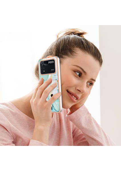 Xiaomi Poco M4 Pro 4g Kart Yuvaları Yumuşak Tpu Tampon Mermer Ince (Yurt Dışından)