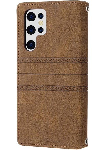 Samsung Galaxy S22 Ultra 5g Için Flip Case Cüzdan Kılıf Kickstand Pu (Yurt Dışından) fırsatları