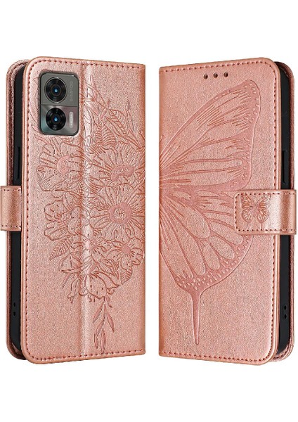 Motorola Kenar 30 Neo Flip Kapak Kabartma Kelebek Premium Için Kılıf (Yurt Dışından) fiyatları