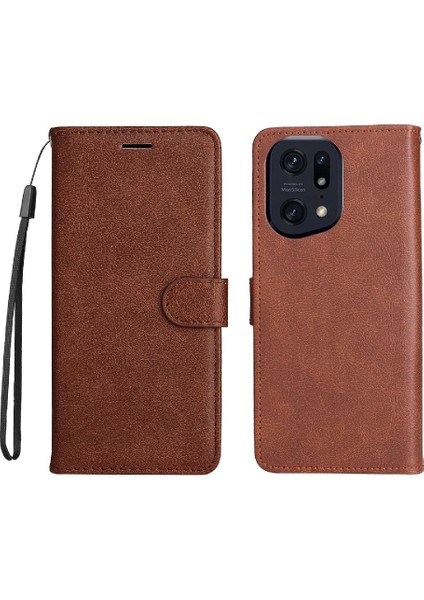 Oppo Bulmak Için Flip Case X5 Pro Yüksek Kaliteli Deri Klasik Düz Renk (Yurt Dışından)