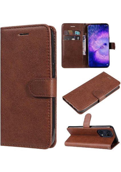 Oppo Bulmak Için Flip Case X5 Pro Yüksek Kaliteli Deri Klasik Düz Renk (Yurt Dışından)