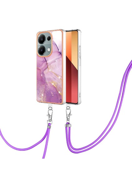 Xiaomi Poco M6 Pro 4g Tampon Mermer Crossbody Kordon Askısı Yumuşak (Yurt Dışından)