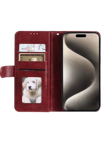 Iphone 12 Için Flip Case Pro Max Cüzdan Pu Deri 6 Kart Yuvaları Kickstand (Yurt Dışından)