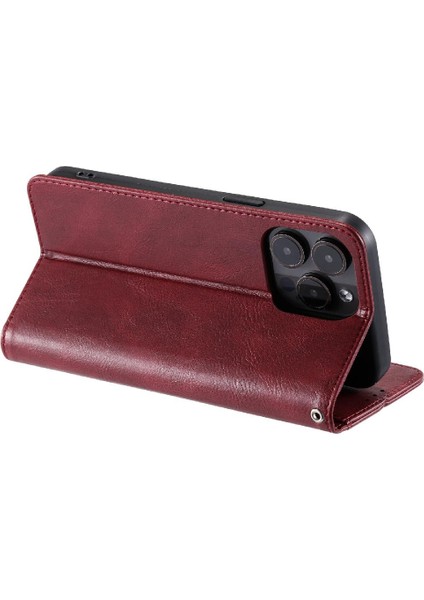Iphone 12 Için Flip Case Pro Max Cüzdan Pu Deri 6 Kart Yuvaları Kickstand (Yurt Dışından)