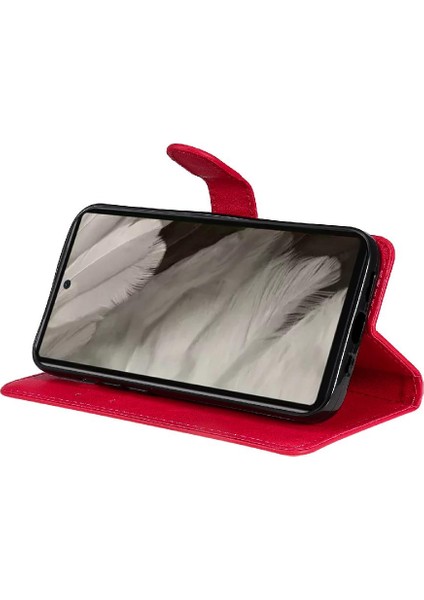 Google Piksel 8 Pro Klasik Düz Renk Yüksek Kaliteli Deri Için Flip Case (Yurt Dışından)