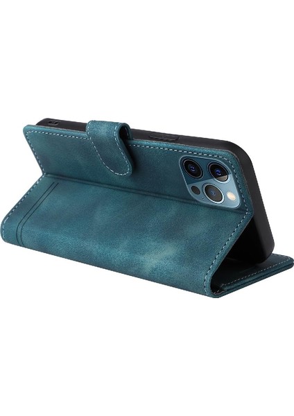 Iphone 12 Için Flip Case Pro Max Darbeye Cüzdan Deri Kılıf Basit (Yurt Dışından)