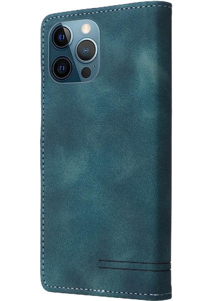 Iphone 12 Için Flip Case Pro Max Darbeye Cüzdan Deri Kılıf Basit (Yurt Dışından)
