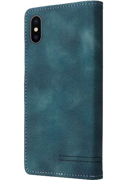 Iphone X/xs Deri Kılıf Için Flip Case Basit Iş Darbeye Dayanıklı Kapak (Yurt Dışından)