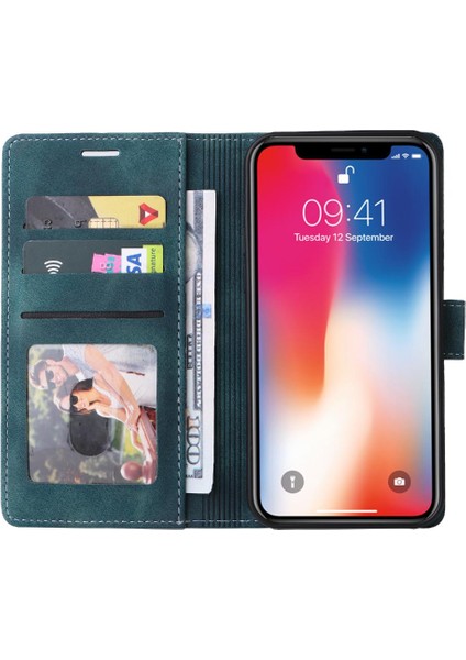 Iphone X/xs Deri Kılıf Için Flip Case Basit Iş Darbeye Dayanıklı Kapak (Yurt Dışından)