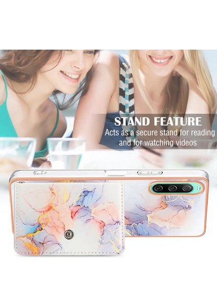 Sony Xperia 10 Iv Yumuşak Tpu Tampon Mermer Ince Cüzdan Kart Yuvaları Için Kılıf (Yurt Dışından) fırsatları