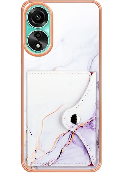 Oppo A78 4g Ince Cüzdan Yumuşak Tpu Tampon Mermer Kart Yuvaları Için Kılıf (Yurt Dışından) modelleri
