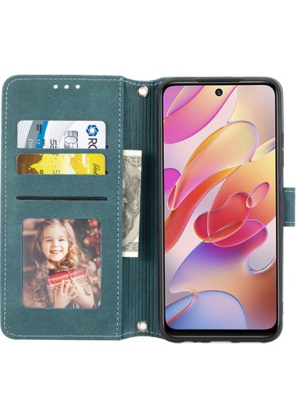 Xiaomi Redmi Not 11 Için Flip Case 4g Manyetik Kapatma Kickstand Pu Kılıf (Yurt Dışından)