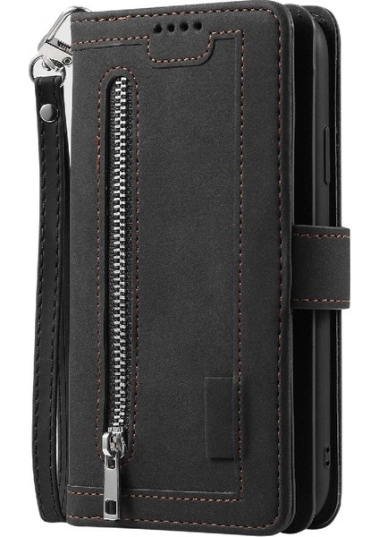 Iphone 7/8 9 Kart Yuvaları Için Flip Case Pu Deri Kickstand Kordon Cüzdan (Yurt Dışından)