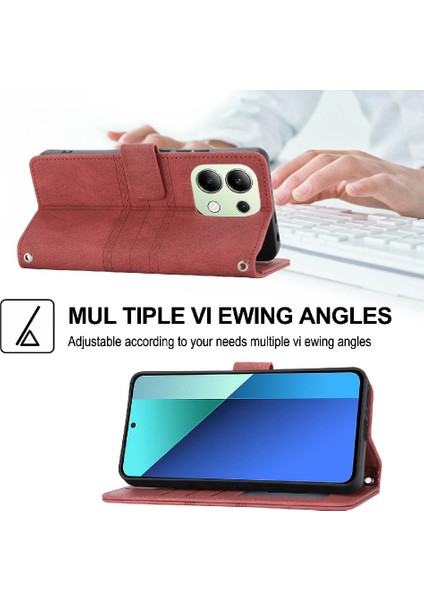 Xiaomi Redmi Not 13 Için Flip Case 4g Darbeye Koruyucu Kickstand Pu (Yurt Dışından) fırsatları