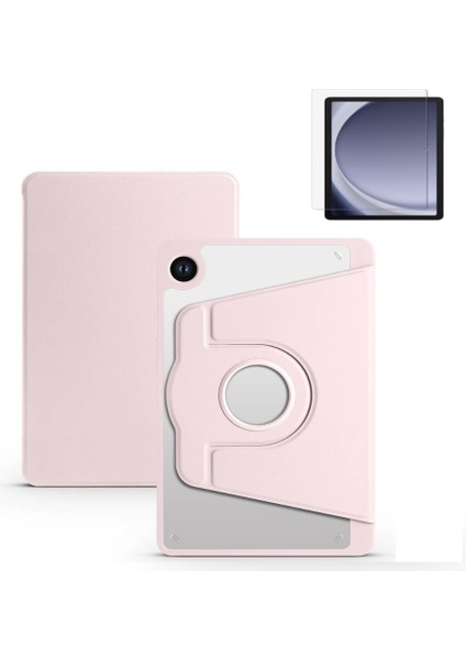 Samsung Galaxy Tab A9 Yatay ve Dikey Standlı Dönebilen Kalemlikli Smart Thermix Kılıf ve Ekran Koruyucu Sm- X110 X115