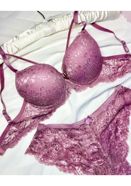 Es Lingerie Mona Dark Pink Sütyen Takımı Destekli