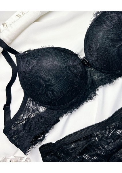 Es Lingerie Mona Black Sütyen Takımı Destekli