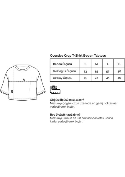 Oversize Kadın Crop T-Shirt Siyah modelleri