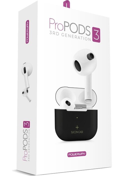 Propods 3 3.Nesil bluetooth Kulaklık Ve Silikon Kılıf Hediye Vrs. 5.0