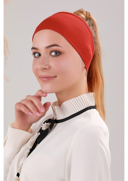 Sihirli Yapışkanlı Kaymayan Bandana Spor Bone Kiremit Kırmızısı fiyatları