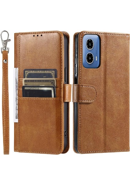 Motorola Moto G54 5g Kickstand Pu Deri 6 Kart Yuvaları Için Flip Case (Yurt Dışından)