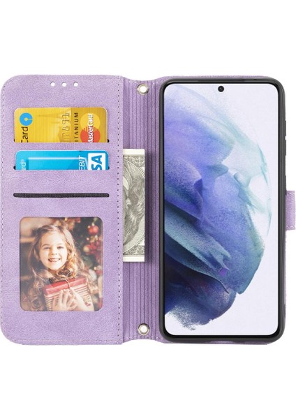 Samsung Galaxy S21 Fe 5g Manyetik Kapatma Darbeye Pu Için Flip Case (Yurt Dışından)