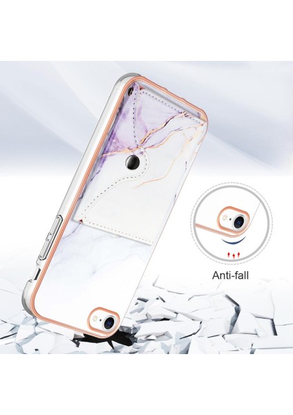 Iphone Se 2022/2020 Ince Cüzdan Yumuşak Tpu Tampon Kart Yuvaları Mermer (Yurt Dışından) fırsatları