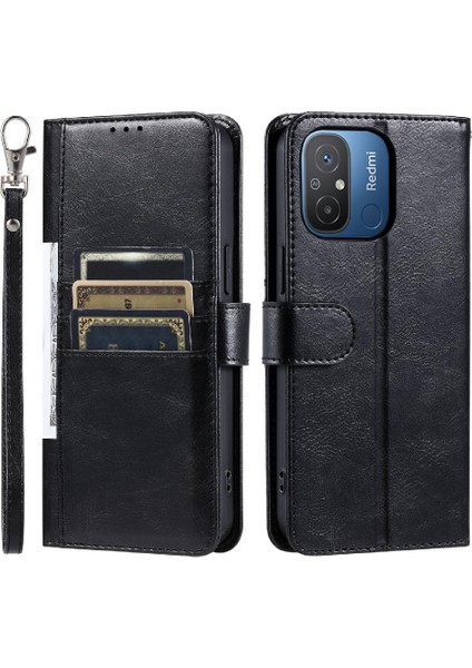 Xiaomi Redmi 12C 6 Kart Yuvaları Cüzdan Pu Deri Kickstand Için Flip Case (Yurt Dışından)