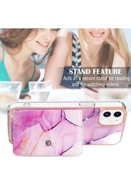 Iphone 11 Için Kılıf Ince Cüzdan Mermer Yumuşak Tpu Tampon Kart Yuvaları (Yurt Dışından) indirimleri