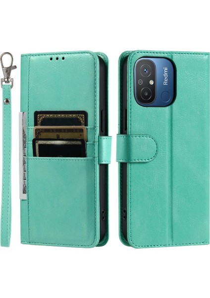 Xiaomi Redmi 12C 6 Kart Yuvaları Cüzdan Pu Deri Kickstand Için Flip Case (Yurt Dışından)