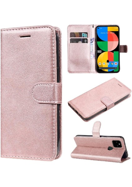 Kart Yuvası ile Google Piksel 5A 5g Için Flip Case Yüksek Kalite Deri Telefon (Yurt Dışından)