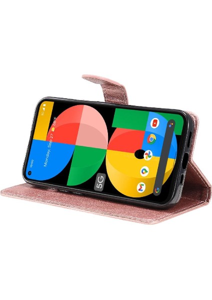 Kart Yuvası ile Google Piksel 5A 5g Için Flip Case Yüksek Kalite Deri Telefon (Yurt Dışından)