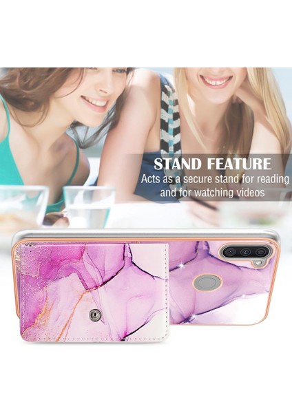 Samsung Galaxy A11 Yumuşak Tpu Tampon Kart Yuvaları Mermer Ince Cüzdan (Yurt Dışından) indirimleri