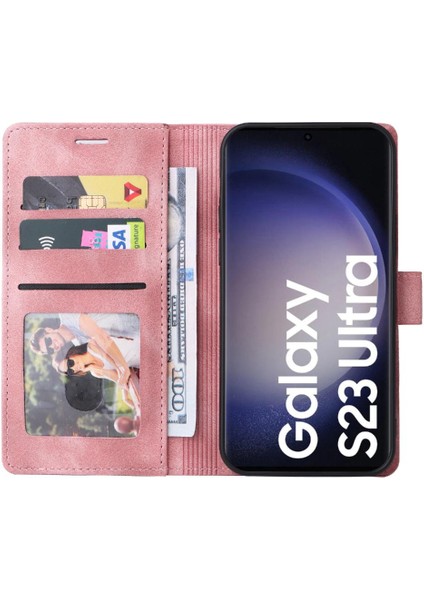 Samsung Galaxy S23 Için Flip Case Ultra Kapak Kapak Cüzdan Deri Kılıf (Yurt Dışından)