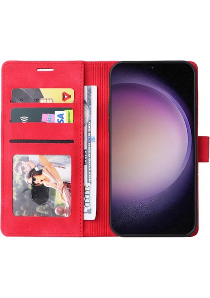 Samsung Galaxy S24 Artı Darbeye Dayanıklı Basit Iş Deri Için Flip Case (Yurt Dışından) fiyatları