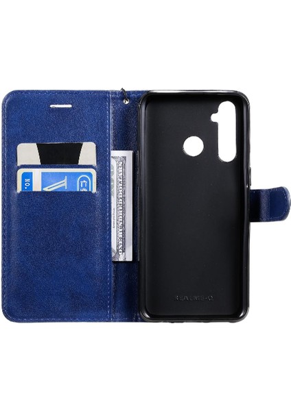 Kart Yuvası ile Realme 5 Pro Için Flip Case Iş Cüzdan Telefon Kılıfı Katı (Yurt Dışından) fırsatları