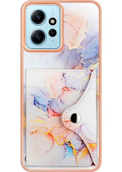 Xiaomi Redmi Için Not 12 4g Mermer Ince Cüzdan Yumuşak Tpu Tampon Kartı (Yurt Dışından)