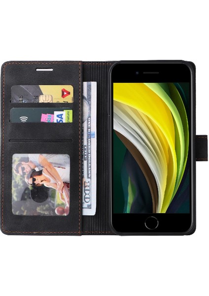 Iphone Se 2022/2020 Deri Çanta Cüzdan Basit Iş Için Flip Case (Yurt Dışından) modelleri